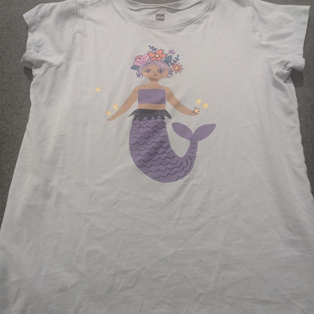 Tea Collection Mermaid Tee - Lavender and White